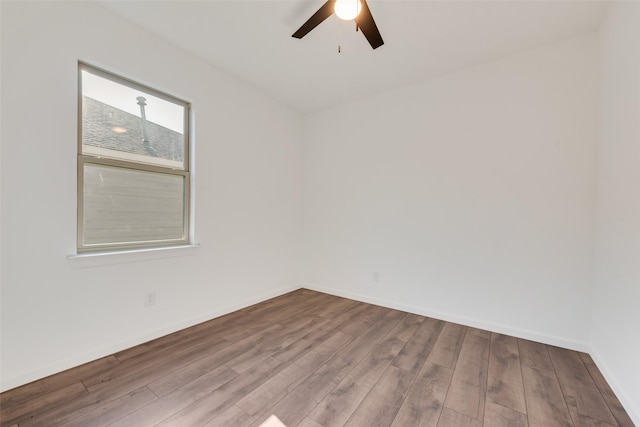 13625 Musselshell Dr, Ponder, TX 76259 - spare room with wood finished floors and a ceiling fan