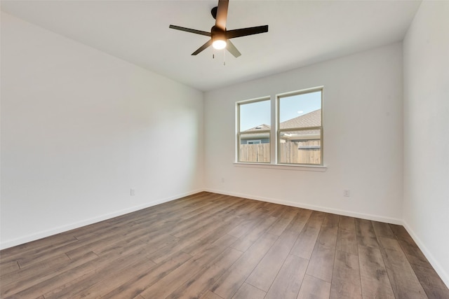 13625 Musselshell Dr, Ponder, TX 76259 - unfurnished room featuring ceiling fan and wood finished floors