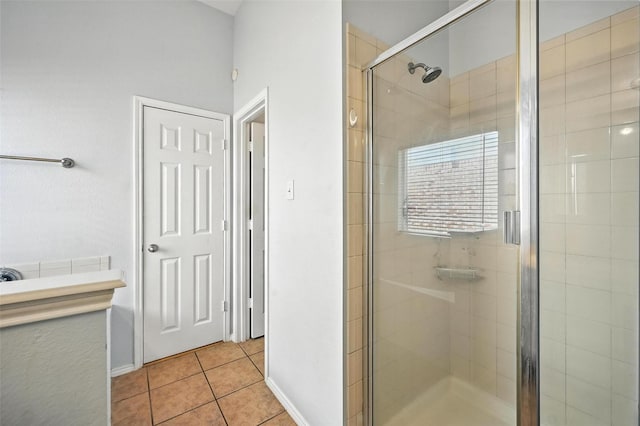 4917 Summer Oaks Ln, Fort Worth, TX 76123 - bathroom featuring a stall shower and tile patterned flooring