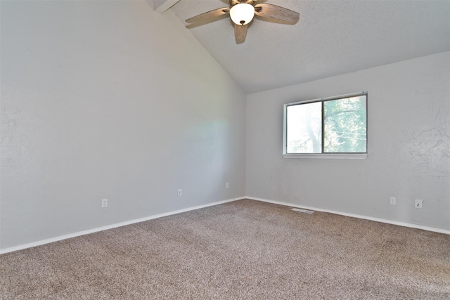4300 Hidden Creek Dr, Arlington, TX 76016 - carpeted spare room with lofted ceiling and a ceiling fan