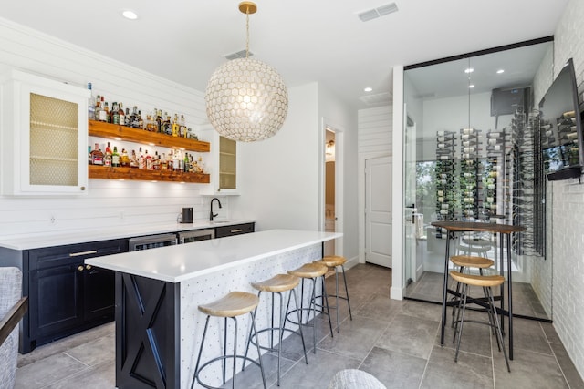 4705 Clydesdale Dr, Flower Mound, TX 75028 - indoor wet bar featuring recessed lighting and pendant lighting