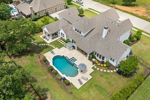 4705 Clydesdale Dr, Flower Mound, TX 75028 - view from above of property with a pool