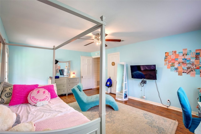 929 Church St, Sulphur Springs, TX 75482 - bedroom featuring wood finished floors and a ceiling fan