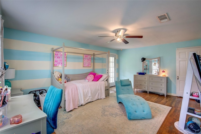 929 Church St, Sulphur Springs, TX 75482 - bedroom featuring wood finished floors and a ceiling fan