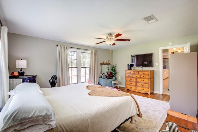 929 Church St, Sulphur Springs, TX 75482 - bedroom featuring wood finished floors and a ceiling fan