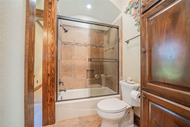 4555 Farm Rd Unit 1402, Mount Pleasant, TX 75455 - bathroom with combined bath / shower with glass door and tile patterned flooring