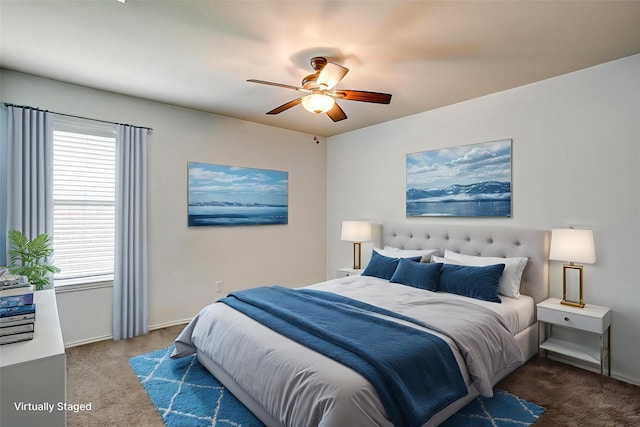 1347 Hillside Dr, Burleson, TX 76028 - carpeted bedroom featuring ceiling fan and baseboards