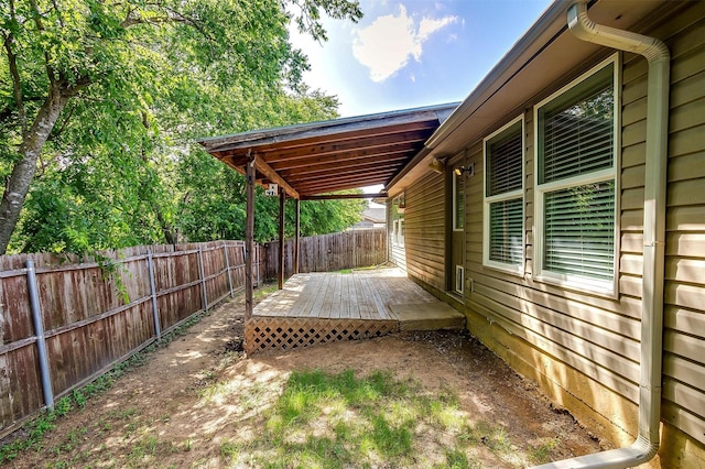 1347 Hillside Dr, Burleson, TX 76028 - fenced backyard with a wooden deck