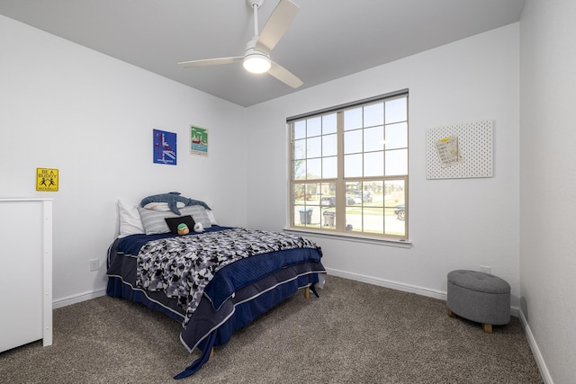 9657 Alderleaf Trl, Fort Worth, TX 76036 - carpeted bedroom featuring ceiling fan and baseboards