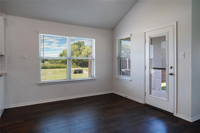 4205 Cordata Dr, Melissa, TX 75454 - entryway with lofted ceiling and dark wood-style floors