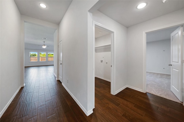 4205 Cordata Dr, Melissa, TX 75454 - hall with dark wood-style floors and recessed lighting