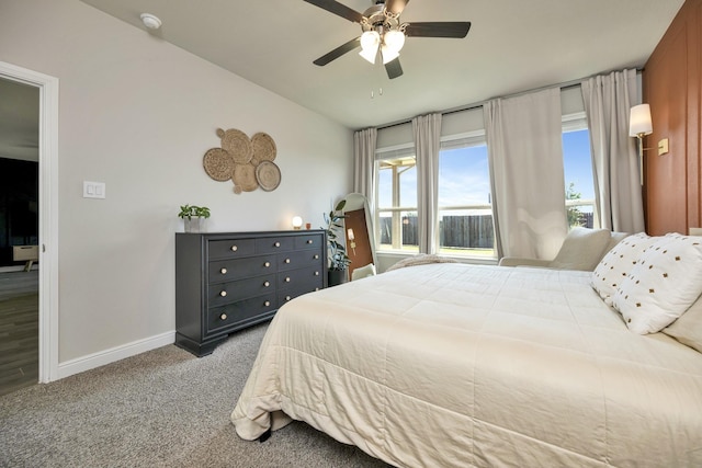 2305 Waggoner Ranch Dr, Weatherford, TX 76087 - bedroom with multiple windows, carpet, and ceiling fan