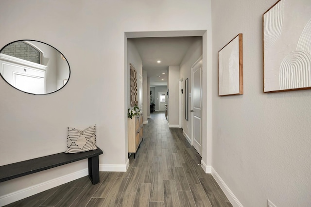 2305 Waggoner Ranch Dr, Weatherford, TX 76087 - hallway with wood finished floors and recessed lighting