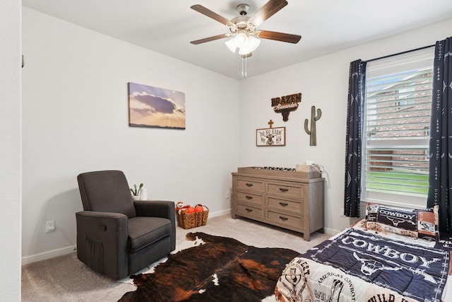 1000 Napier Way, Fort Worth, TX 76247 - bedroom with light colored carpet and ceiling fan