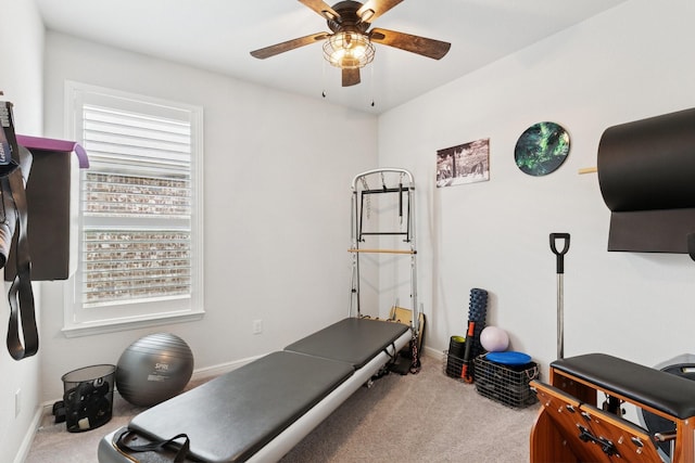 1000 Napier Way, Fort Worth, TX 76247 - workout area with carpet flooring and a ceiling fan