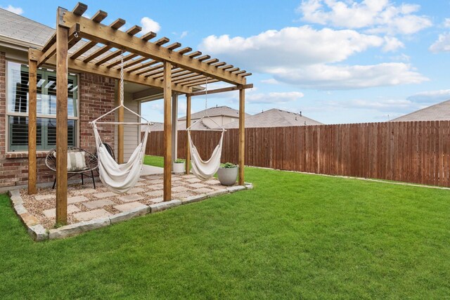 1000 Napier Way, Fort Worth, TX 76247 - fenced backyard featuring a pergola and a patio