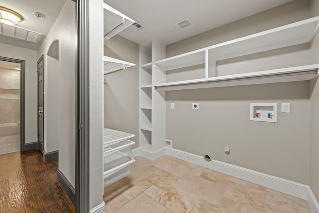 682 Cannon Dr, Fate, TX 75087 - laundry area with hookup for an electric dryer, washer hookup, and hookup for a gas dryer