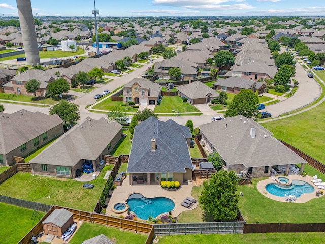 682 Cannon Dr, Fate, TX 75087 - aerial view of residential area with a pool