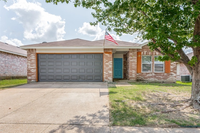 8732 Hunters Trl, Fort Worth, TX 76123 - ranch-style home featuring brick siding, concrete driveway, and an attached garage