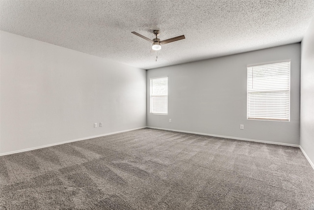 8732 Hunters Trl, Fort Worth, TX 76123 - unfurnished room featuring ceiling fan, a textured ceiling, and carpet floors