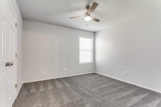 8732 Hunters Trl, Fort Worth, TX 76123 - carpeted empty room featuring ceiling fan and a textured ceiling