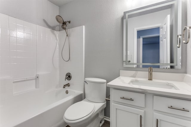 8732 Hunters Trl, Fort Worth, TX 76123 - full bathroom with vanity, shower / washtub combination, and a textured wall