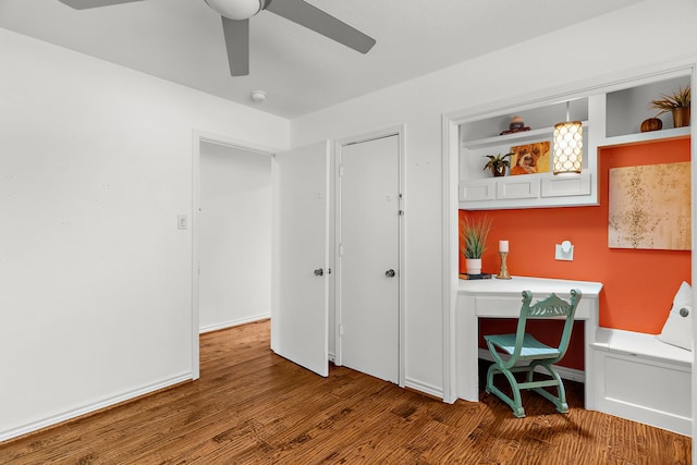 206 S Field St, Prosper, TX 75078 - office with ceiling fan and wood finished floors