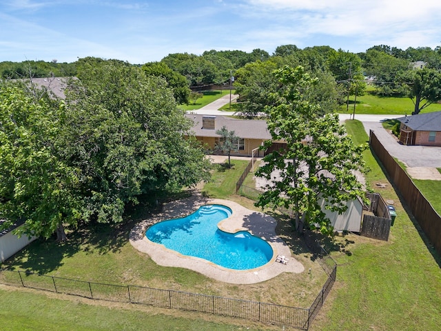 206 S Field St, Prosper, TX 75078 - view of swimming pool with a fenced backyard