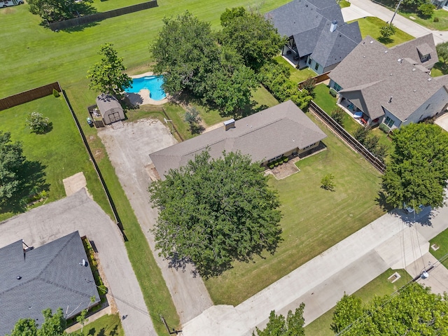206 S Field St, Prosper, TX 75078 - drone / aerial view of a pool area
