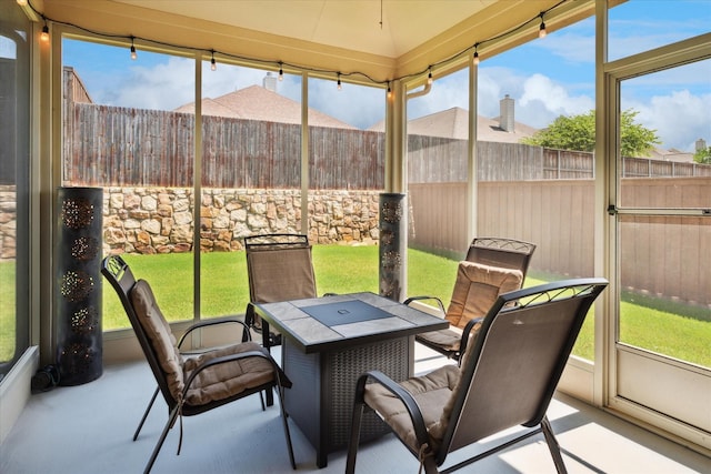 5704 Ridgeson Dr, Mckinney, TX 75071 - sunroom / solarium featuring outdoor dining space