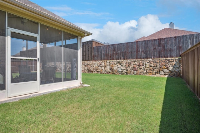 5704 Ridgeson Dr, Mckinney, TX 75071 - fenced backyard featuring a sunroom