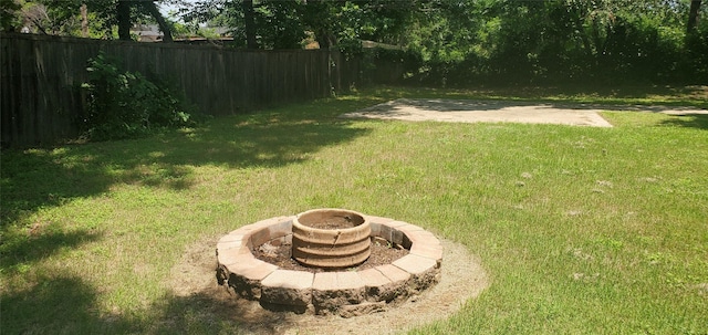 605 N Davis Dr, Arlington, TX 76012 - view of yard with a fire pit and a patio