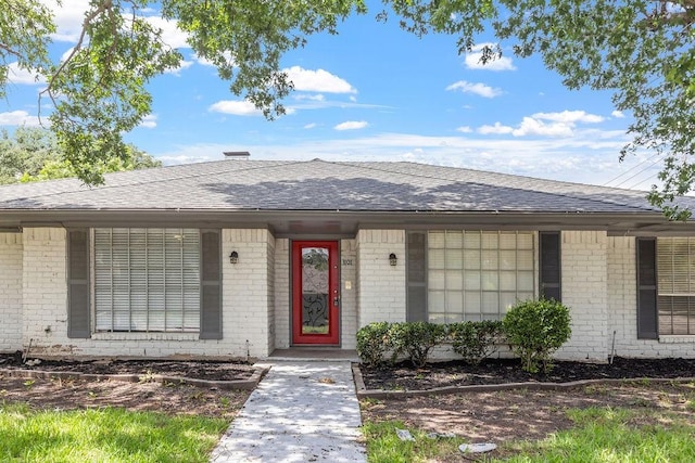 3101 Bonniebrook Dr, Plano, TX 75075 - view of front of property with brick siding and a shingled roof