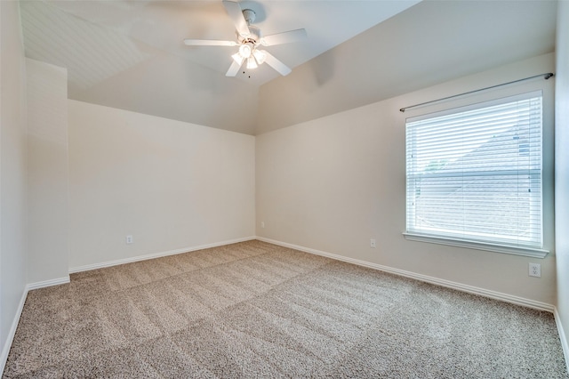 6001 Autumn Way, Mckinney, TX 75072 - carpeted empty room with a ceiling fan and lofted ceiling