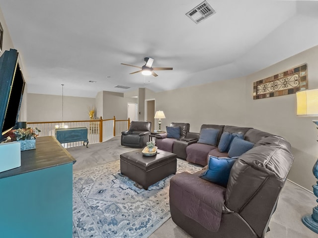 8600 La Quinta Ln, Mckinney, TX 75070 - living room with a ceiling fan and carpet