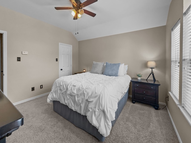 8600 La Quinta Ln, Mckinney, TX 75070 - bedroom featuring carpet flooring, lofted ceiling, and ceiling fan
