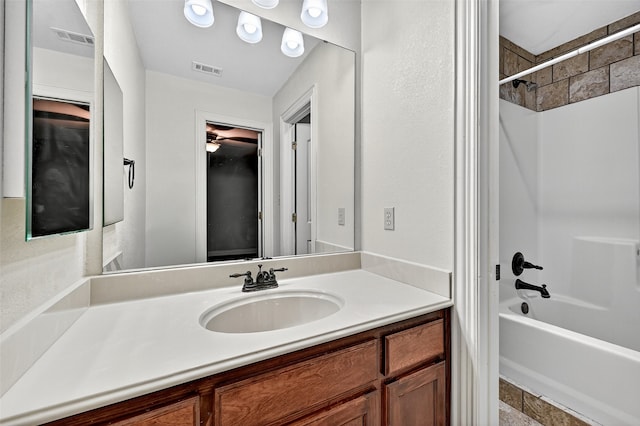 109 Lauren Ln, Pottsboro, TX 75076 - bathroom featuring vanity and bathing tub / shower combination