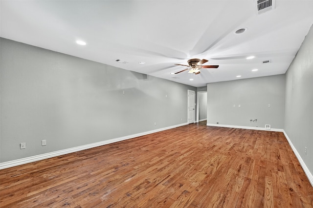 109 Lauren Ln, Pottsboro, TX 75076 - unfurnished room featuring ceiling fan, recessed lighting, and wood finished floors