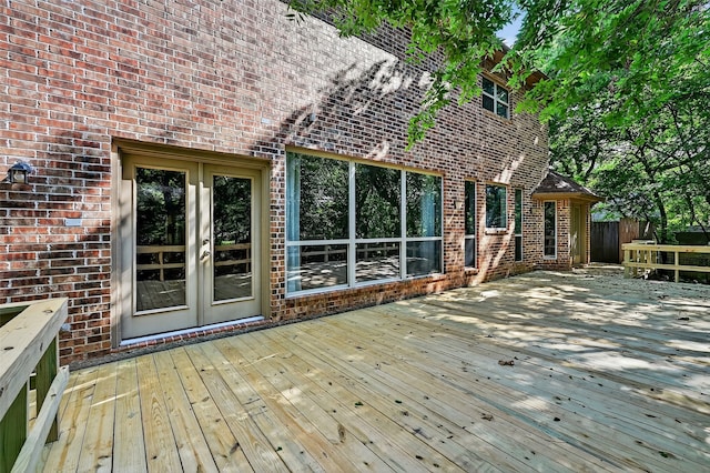 109 Lauren Ln, Pottsboro, TX 75076 - wooden deck with french doors