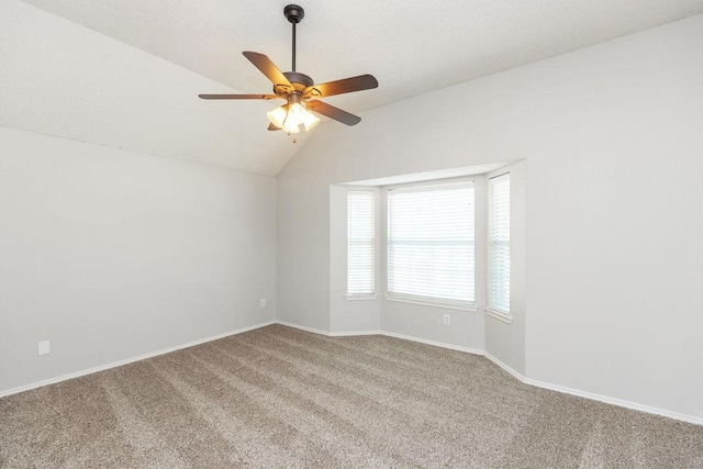 5006 Baton Rouge Blvd, Frisco, TX 75035 - carpeted empty room featuring lofted ceiling and ceiling fan
