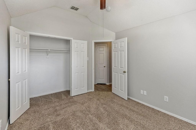 5006 Baton Rouge Blvd, Frisco, TX 75035 - unfurnished bedroom with vaulted ceiling, carpet flooring, and a closet