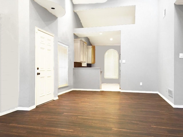 8400 Hickory St Unit 2902, Frisco, TX 75034 - entryway featuring wood finished floors, high vaulted ceiling, and recessed lighting
