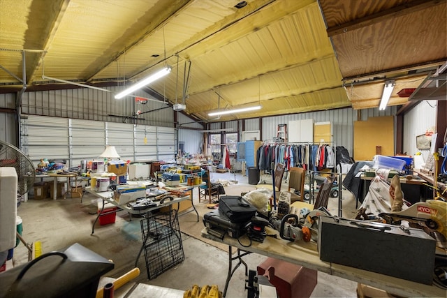 1121 W 3rd Ave, Corsicana, TX 75110 - garage with metal wall