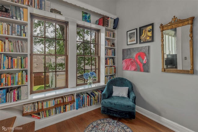 539 Atkins Ave, Shreveport, LA 71104 - sitting room featuring baseboards and wood finished floors