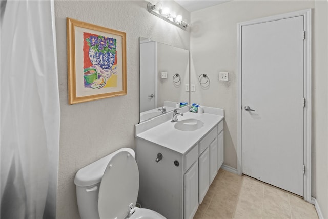 3440 Baby Doe Ct, Fort Worth, TX 76137 - bathroom with vanity and a textured wall