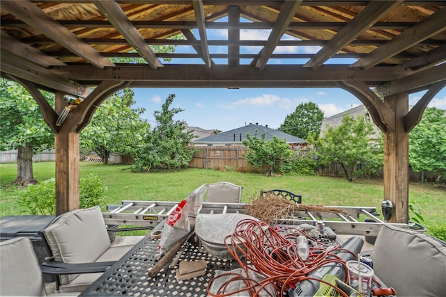 3440 Baby Doe Ct, Fort Worth, TX 76137 - fenced backyard with outdoor dining area