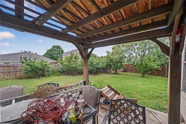 3440 Baby Doe Ct, Fort Worth, TX 76137 - fenced backyard featuring a patio area