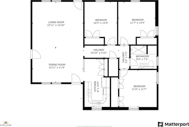1321 S Lamar St, Weatherford, TX 76086 - view of property floor plan