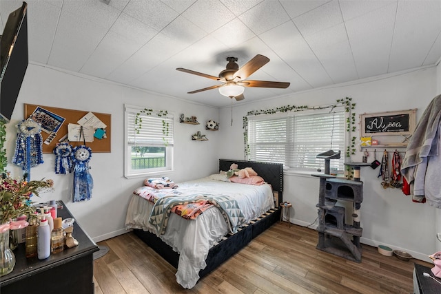 631 N Robinson Dr, Robinson, TX 76706 - bedroom featuring wood finished floors and a ceiling fan