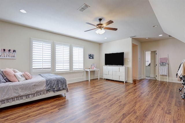 2000 Diamond Rim Pass Rd, Keller, TX 76248 - bedroom with wood finished floors, recessed lighting, and a ceiling fan